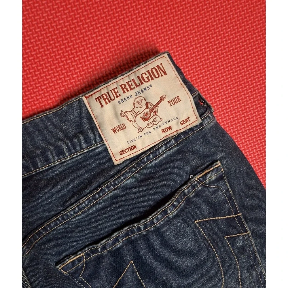 True Religion Blue Denim Jeans Geno Relaxed Slim Fit Pants Size 32x32 Men's